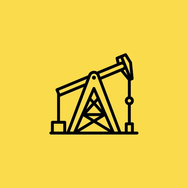 Pumpjack ikona ilustracja na białym tle wektor symbol znak — Wektor stockowy