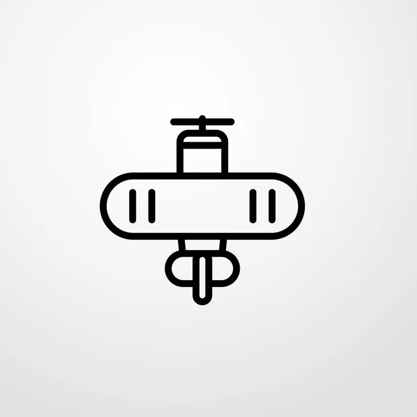Icona aereo illustrazione isolato segno vettoriale simbolo — Vettoriale Stock