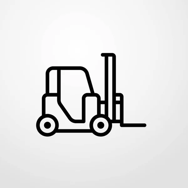 Loader car icon illustration isolated vector sign symbol — Stock Vector