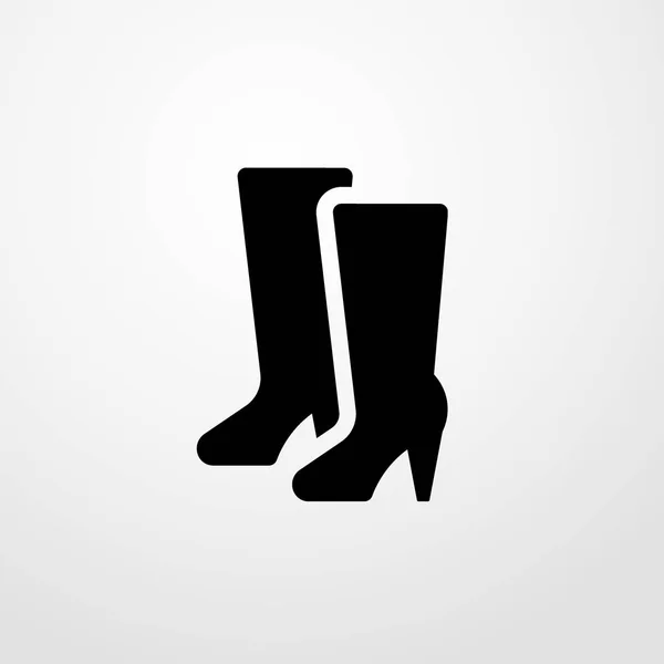 Haut talon bottes icône illustration isolé vecteur signe symbole — Image vectorielle