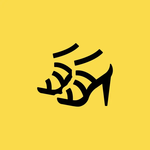 Wysoki obcas buty ikona ilustracja na białym tle wektor symbol znak — Wektor stockowy