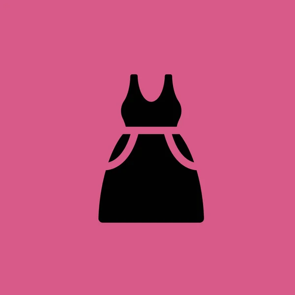 Simbolo del segno vettoriale isolato dell'icona del vestito — Vettoriale Stock