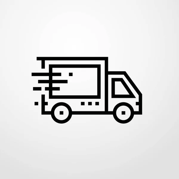Lieferwagen Symbol Abbildung isoliert Vektor Zeichen Symbol — Stockvektor