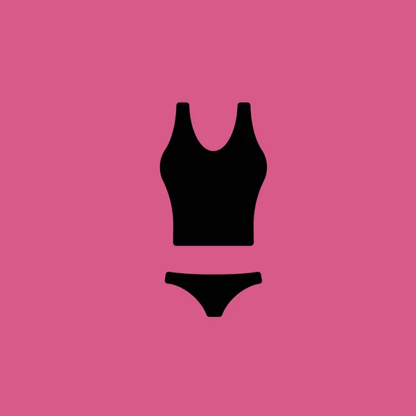Icona femminile lingerie illustrazione isolato segno vettoriale simbolo — Vettoriale Stock