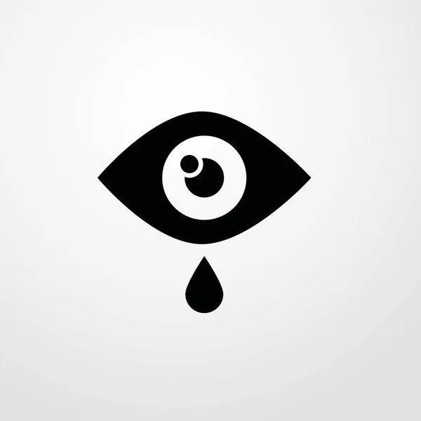 Auge mit Tropfen-Symbol Abbildung isoliert Vektor-Zeichen-Symbol — Stockvektor