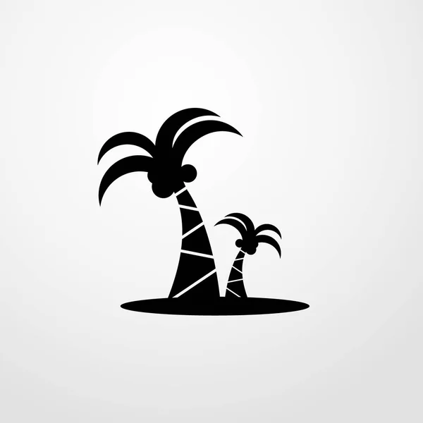 Plam tree icona illustrazione isolato segno vettoriale simbolo — Vettoriale Stock