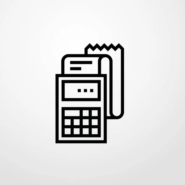 Taschenrechner Symbol Illustration isoliert Vektor Zeichen Symbol — Stockvektor