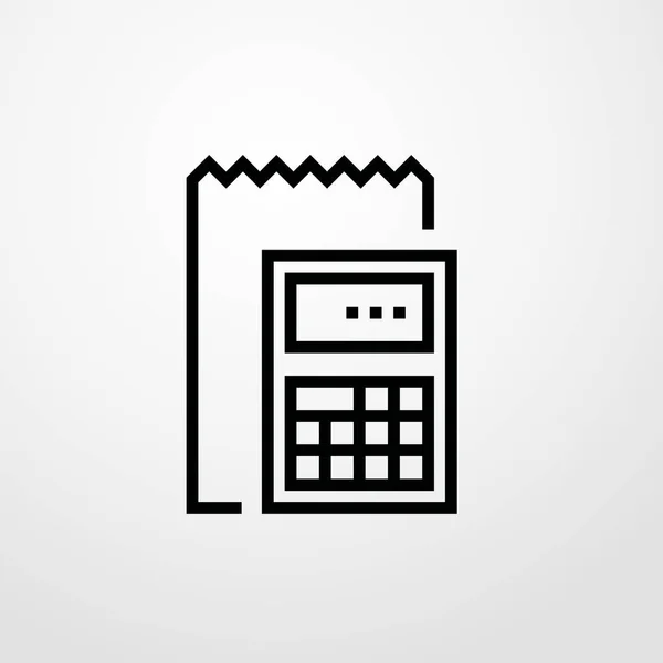 Calcolatrice icona illustrazione isolato segno vettoriale simbolo — Vettoriale Stock