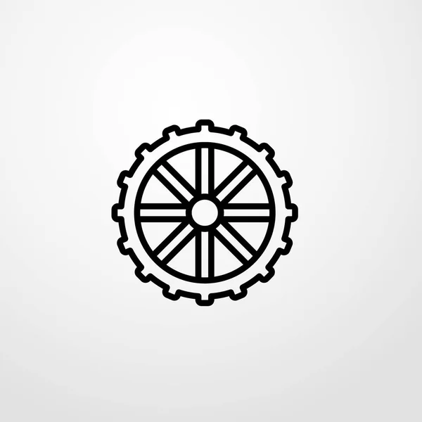 Иллюстрация значка cogwhell изолированный символ вектора — стоковый вектор
