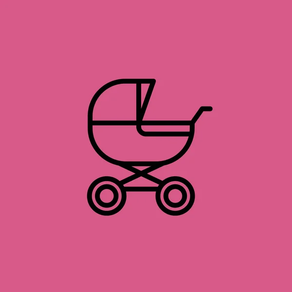 Baby cochecito icono ilustración símbolo de signo vectorial aislado — Archivo Imágenes Vectoriales