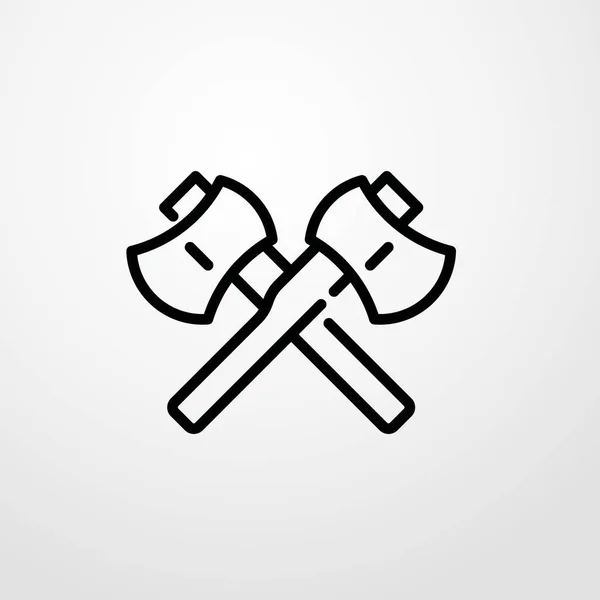 Axlar ikon illustration isolerade vector tecken symbol — Stock vektor