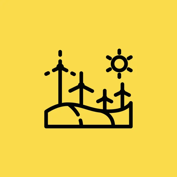 Windrad Symbol Illustration isoliert Vektor Zeichen Symbol — Stockvektor