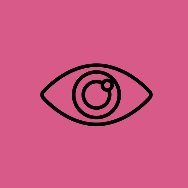 Σύμβολο σημάδι απομονωμένες διανυσματικά εικονογράφηση εικονίδιο μάτι — Διανυσματικό Αρχείο