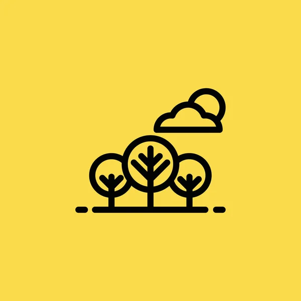 Drzewa ikona ilustracja na białym tle wektor symbol znak — Wektor stockowy