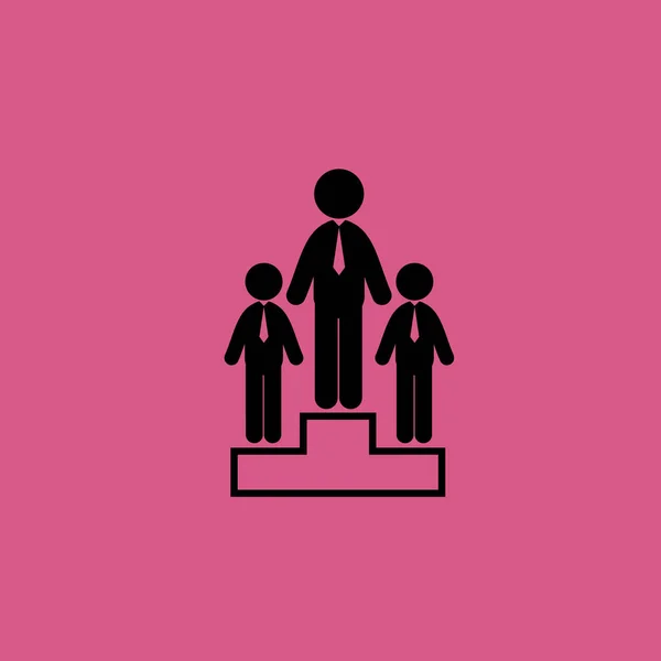 Boom mannen op podium pictogram illustratie geïsoleerde vector teken symbool — Stockvector