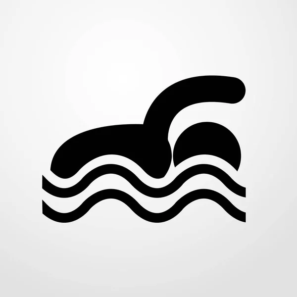 Κολύμπι άνθρωπος εικονίδιο εικονογράφηση διάνυσμα απομονωμένες σημάδι σύμβολο — Διανυσματικό Αρχείο