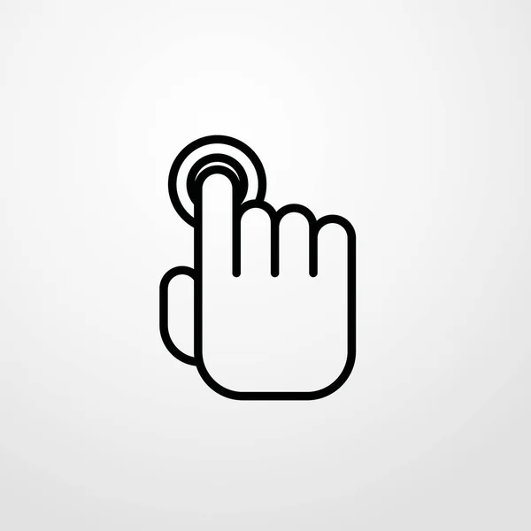 Ruční prst ikona ilustrace izolované vektor znaménko — Stockový vektor