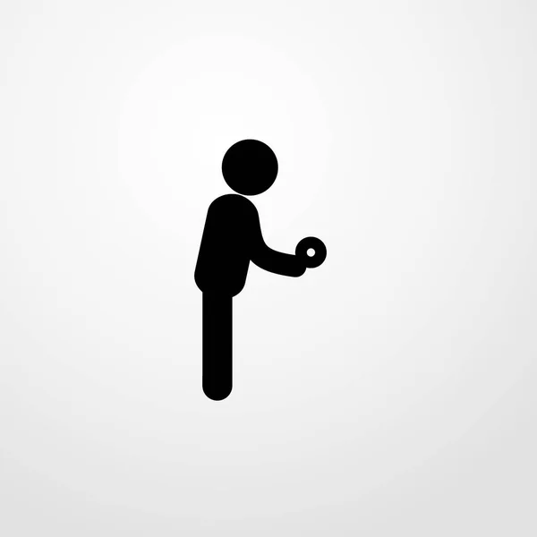 Homme exerçant icône illustration isolé vecteur signe symbole — Image vectorielle