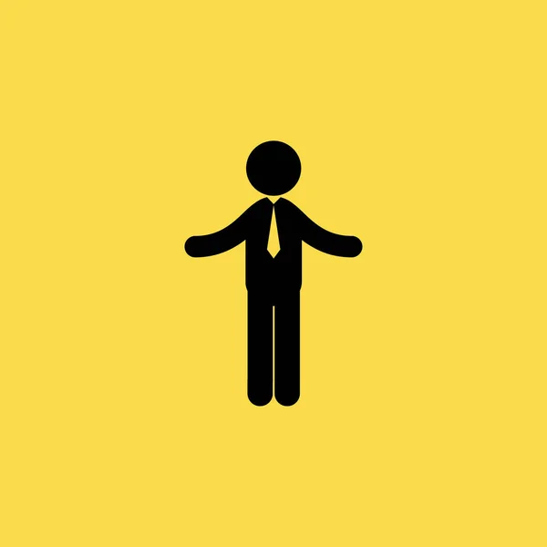 Icono de hombre de negocios ilustración símbolo de signo de vector aislado — Vector de stock
