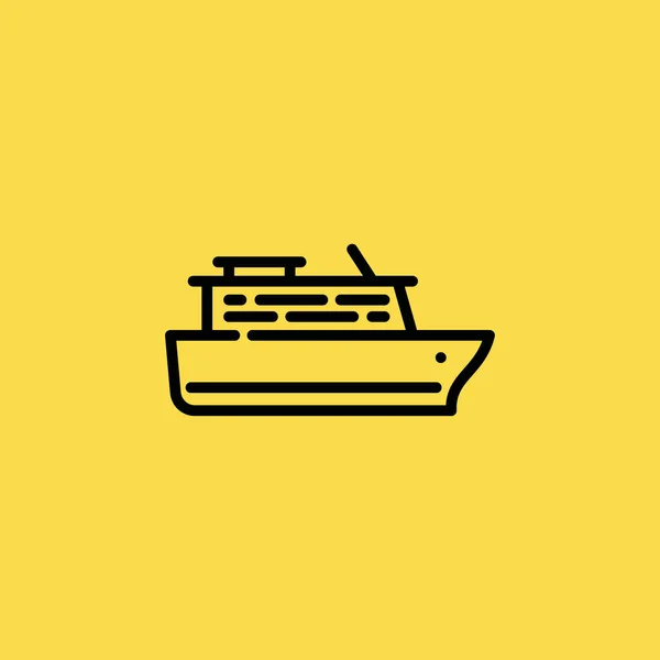 Icono de nave ilustración símbolo de signo vectorial aislado — Vector de stock