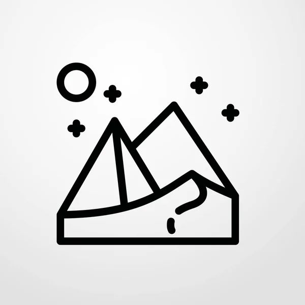 Icône de montagne illustration isolé signe vectoriel symbole — Image vectorielle