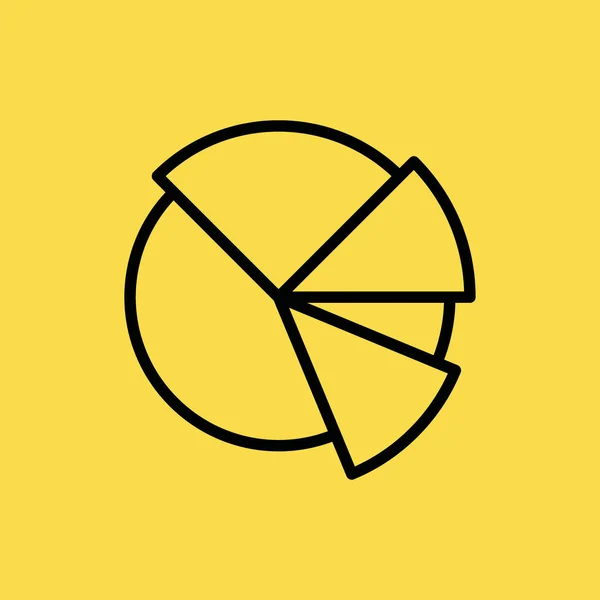 Cirkeldiagram pictogram illustratie geïsoleerde vector teken symbool — Stockvector