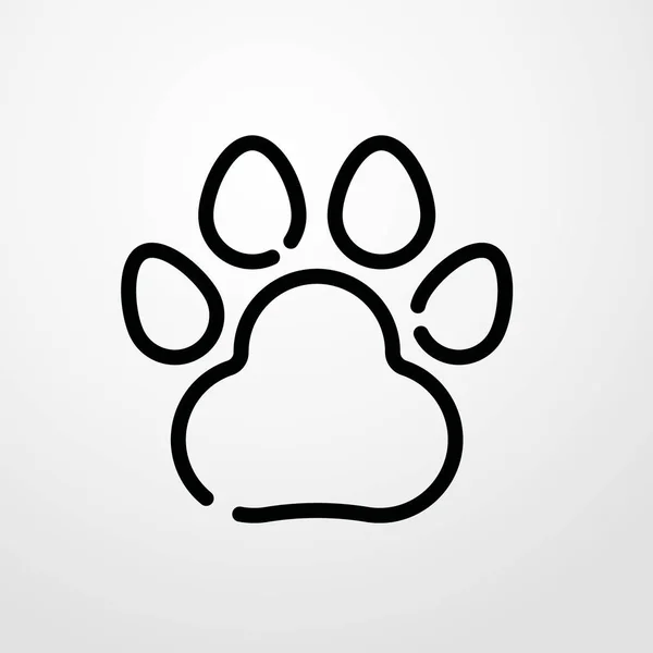 Animal pata icono ilustración símbolo de signo vectorial aislado — Vector de stock