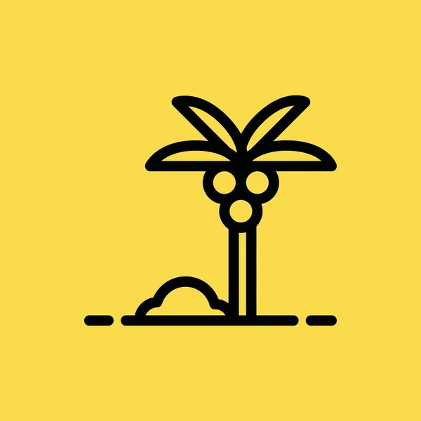Arbre de palmier icône illustration isolé vecteur signe symbole — Image vectorielle