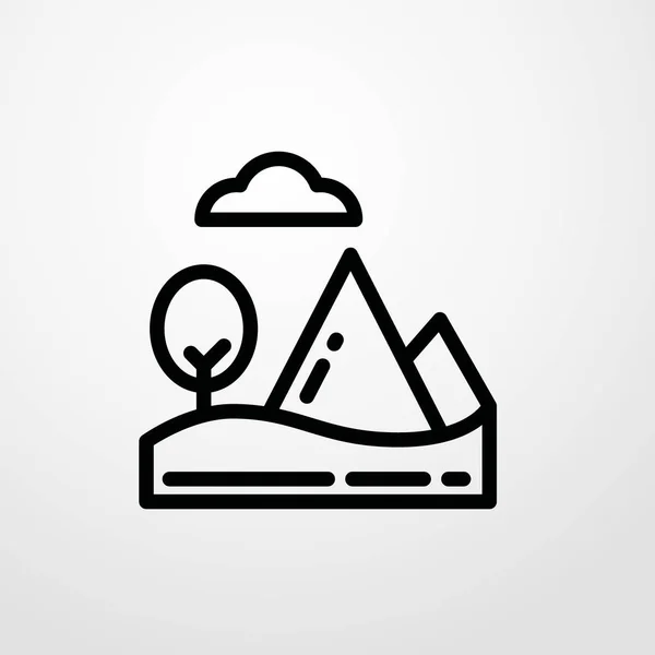 Montanha ícone ilustração isolado símbolo sinal vetor — Vetor de Stock