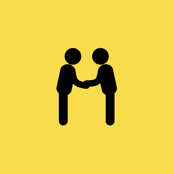 Mans handshake icona illustrazione isolato segno vettoriale simbolo — Vettoriale Stock