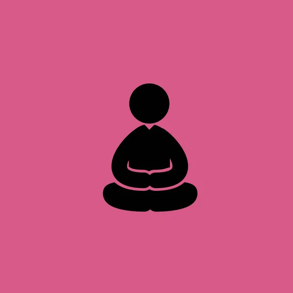 Yoga hombres icono ilustración vector aislado signo símbolo — Archivo Imágenes Vectoriales