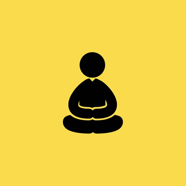 Yoga hombres icono ilustración vector aislado signo símbolo — Vector de stock