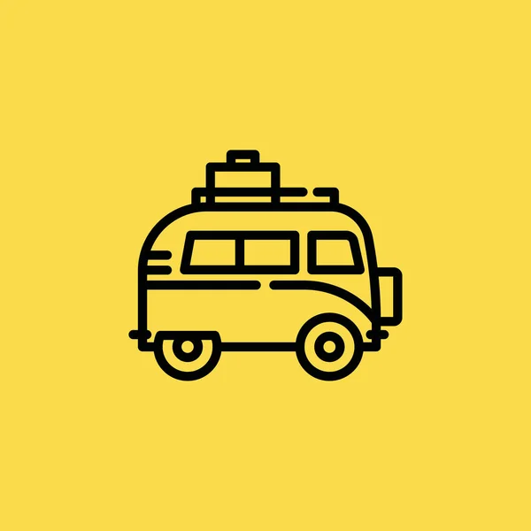 Minivan pictogram illustratie geïsoleerde vector teken symbool — Stockvector