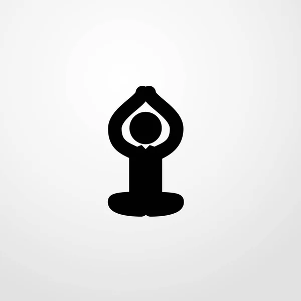 Yoga Mann Symbol Illustration isoliert Vektor Zeichen Symbol — Stockvektor