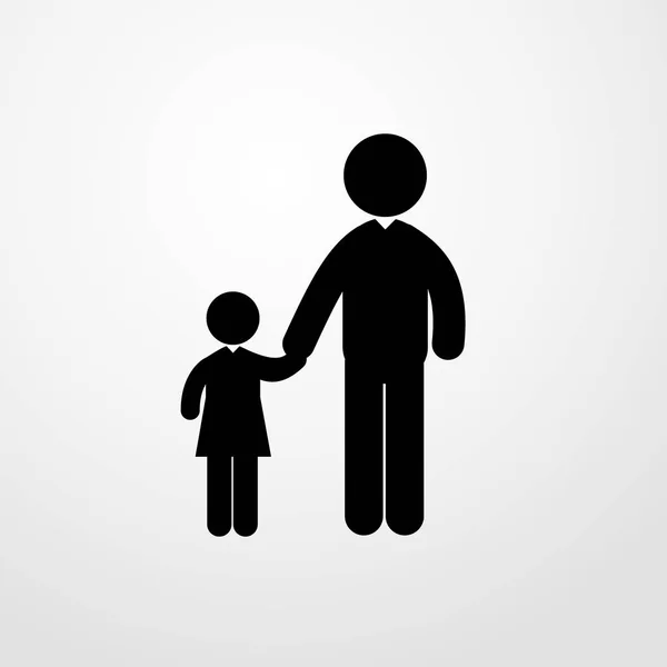 Pai e menina ícone ilustração isolado símbolo sinal vetor — Vetor de Stock