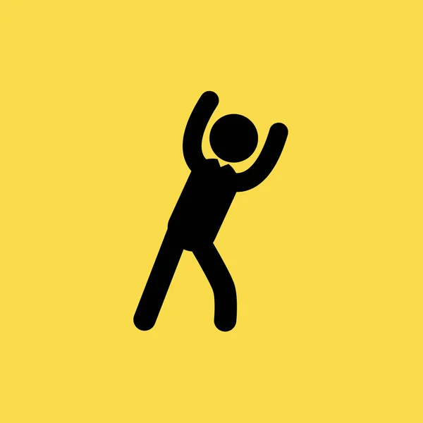 Icono de hombre bailando ilustración símbolo de signo vectorial aislado — Archivo Imágenes Vectoriales