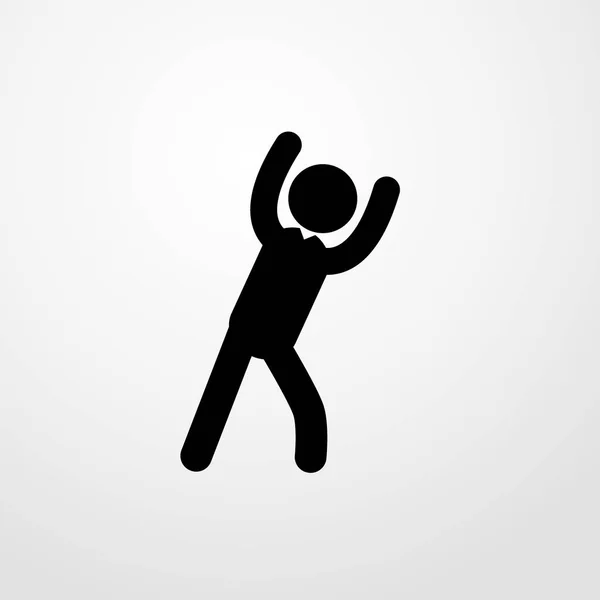 Icono de hombre bailando ilustración símbolo de signo vectorial aislado — Archivo Imágenes Vectoriales