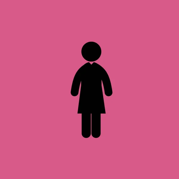 女性のアイコンのイラスト分離ベクトル記号 — ストックベクタ
