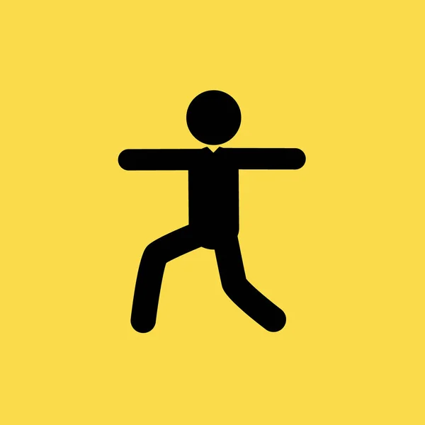 Icono de hombre bailando ilustración símbolo de signo vectorial aislado — Vector de stock