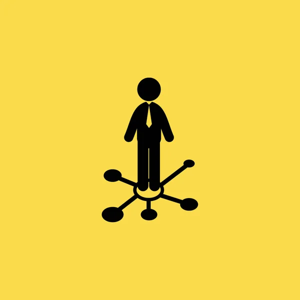 Mann und Geschäft grafische Ikone Illustration isoliert Vektor Zeichen Symbol — Stockvektor