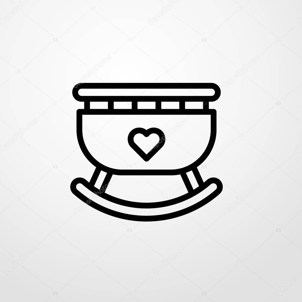 Cradle icon illustration isolated vector sign symbol