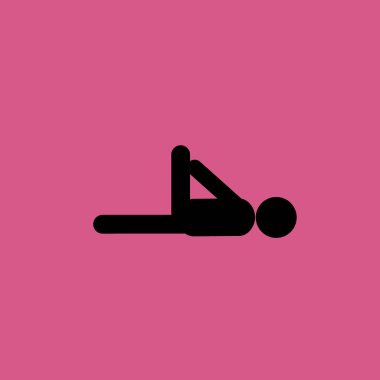 Yoga adam simgesi illüstrasyon izole vektör işareti simgesi