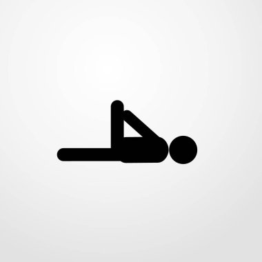Yoga adam simgesi illüstrasyon izole vektör işareti simgesi