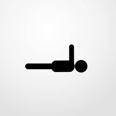 Yoga adam simgesi illüstrasyon izole vektör işareti simgesi