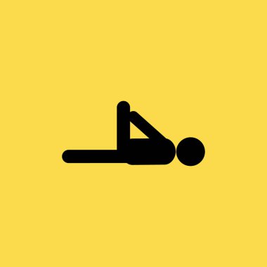 Yoga adam simgesi illüstrasyon izole vektör işareti simgesi