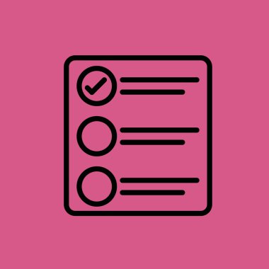 Denetim listesi simgesini illüstrasyon izole vektör işareti simgesi