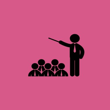 Ders simgesi illüstrasyon izole vektör işareti simgesi