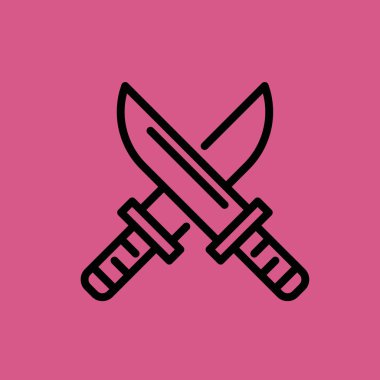 bıçak simgesi illüstrasyon izole vektör işareti simgesi