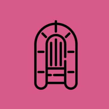 Şişme Bot simgesi illüstrasyon izole vektör işareti simgesi