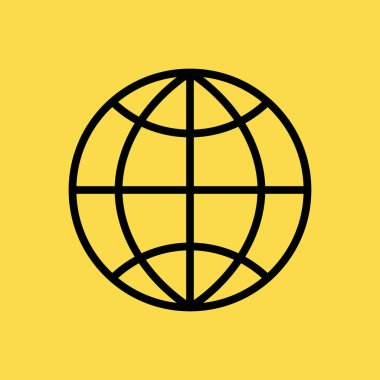 Küre simgesi illüstrasyon izole vektör işareti simgesi